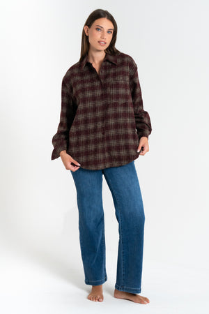 CAMICIA DONNA SCOZZESE COTONE CALDO FIORENZA AMADORI V635