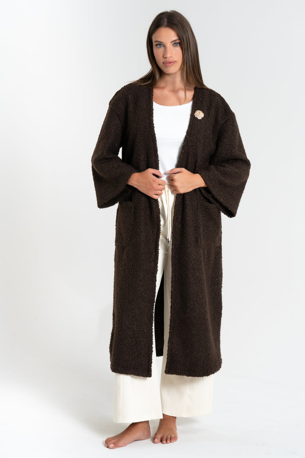 CAPPOTTO LUNGO DONNA EFFETTO ORSETTO FIORENZA AMADORI 24428