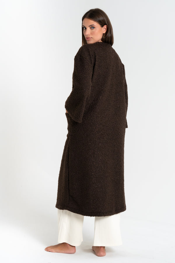 CAPPOTTO LUNGO DONNA EFFETTO ORSETTO FIORENZA AMADORI 24428