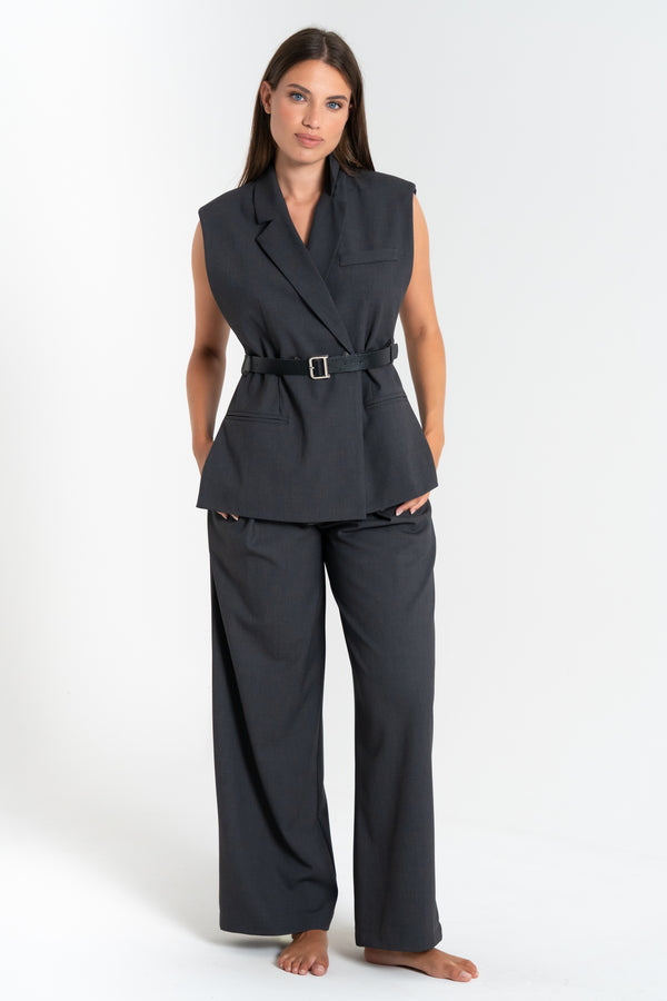 GILET DONNA CON CINTURA FIORENZA AMADORI L9317