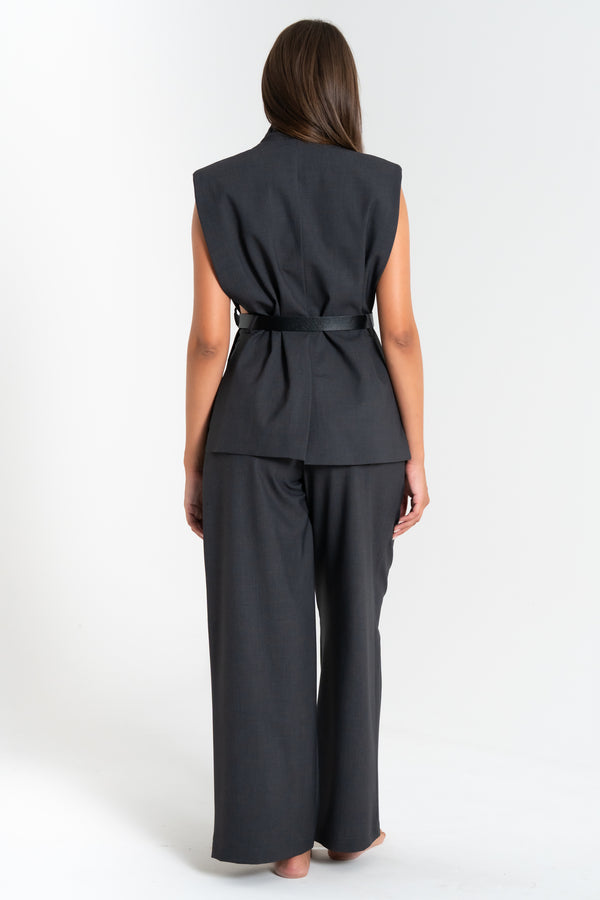 GILET DONNA CON CINTURA FIORENZA AMADORI L9317