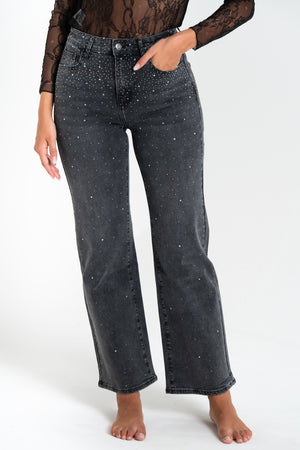 JEANS WIDE DONNA CON STRASS FIORENZA AMADORI WH-3187