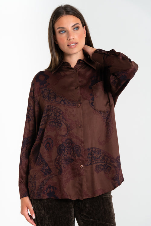 CAMICIA DONNA IN VISCOSA MANICA LUNGA FIORENZA AMADORI L3448