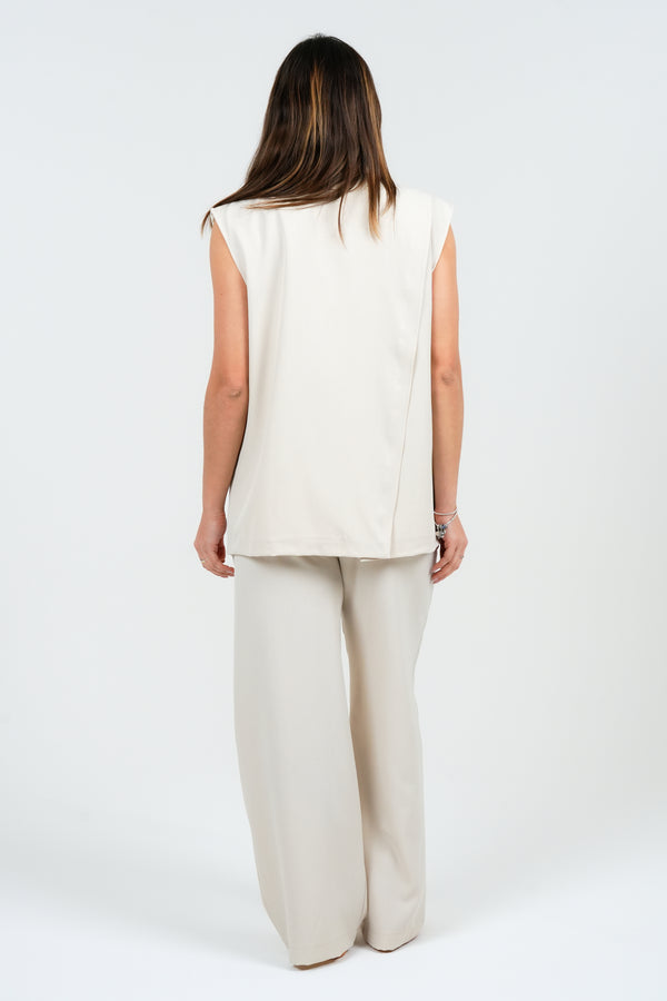 GILET DONNA CON SCOLLO A V E BOTTONE FIORENZA AMADORI 87008
