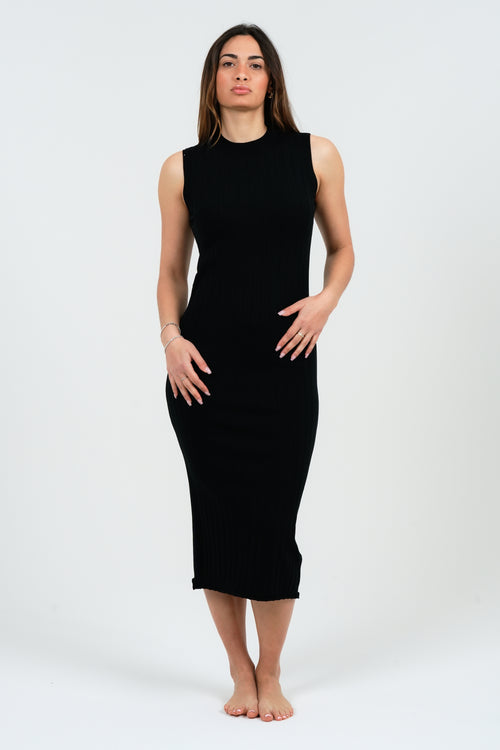 ABITO DONNA SMANICATO LUNGO A COSTINE FIORENZA AMADORI MS050