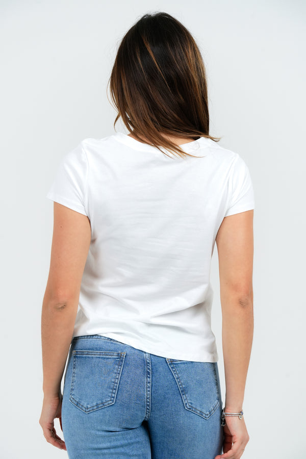 T-SHIRT DONNA CON FIORE IN TULLE FIORENZA AMADORI 32783
