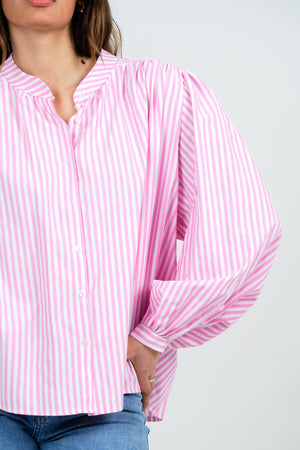 CAMICIA DONNA COLLO COREANA MANICA LUNGA A PALLONCINO FIORENZA AMADORI 599183