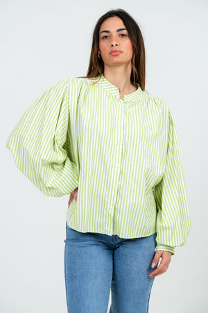 CAMICIA DONNA COLLO COREANA MANICA LUNGA A PALLONCINO FIORENZA AMADORI 599183