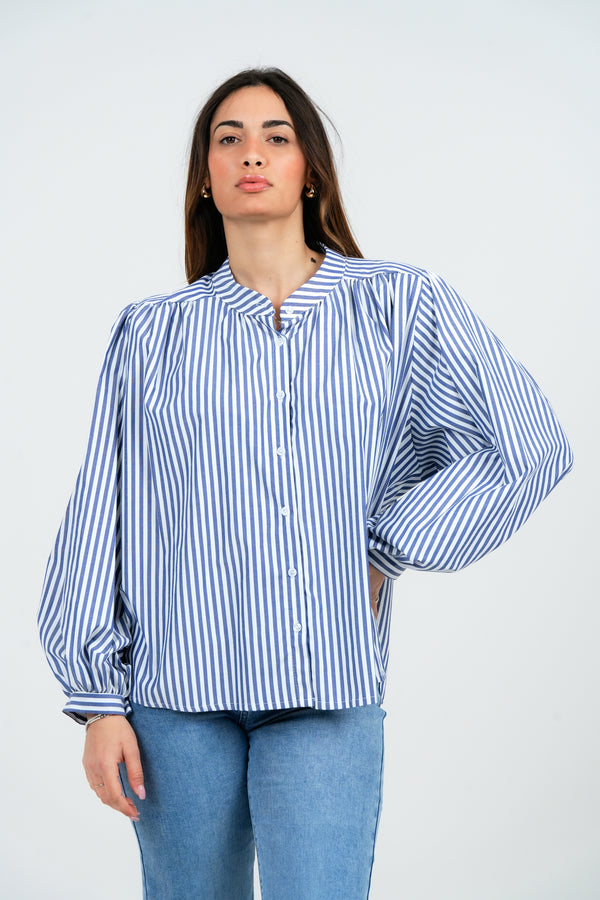 CAMICIA DONNA COLLO COREANA MANICA LUNGA A PALLONCINO FIORENZA AMADORI 599183