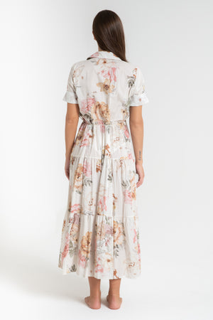 ABITO LUNGO DONNA FLOREALE PANNA FIORENZA AMADORI MC32.272