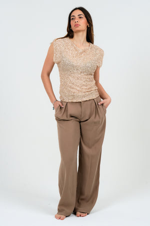 MAGLIA SMANICATA CON BLUGLE BEADS FIORENZA AMADORI M6325