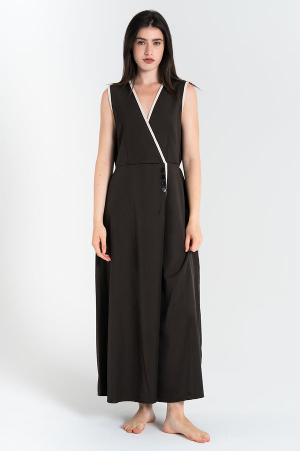 ABITO LUNGO DONNA TINTA UNITA FIORENZA AMADORI 34422