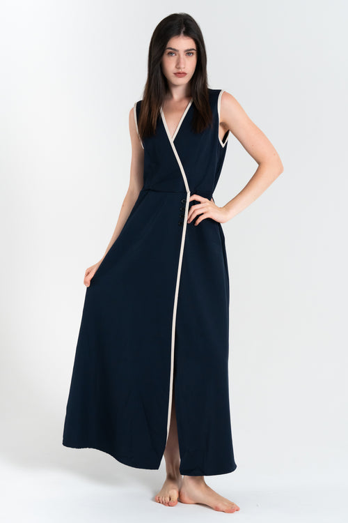 ABITO LUNGO DONNA TINTA UNITA FIORENZA AMADORI 34422