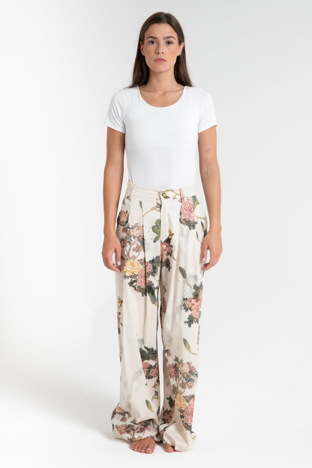 PANTALONE DONNA LUNGO FLOREALE FIORENZA AMADORI MP222.363 