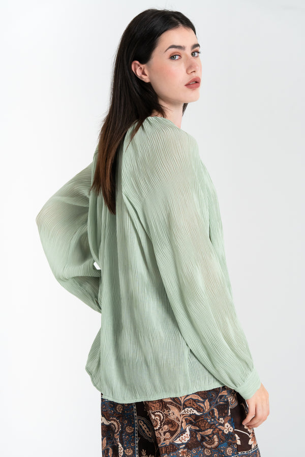 CASACCA DONNA PLISSE' MANICA LUNGA FIORENZA AMADORI 240491