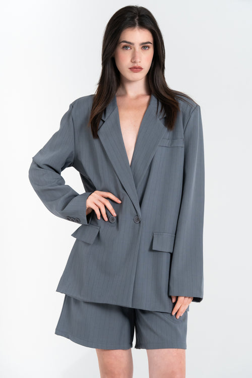 GIACCA BLAZER DONNA IN TESSUTO GESSATO FIORENZA AMADORI 53365