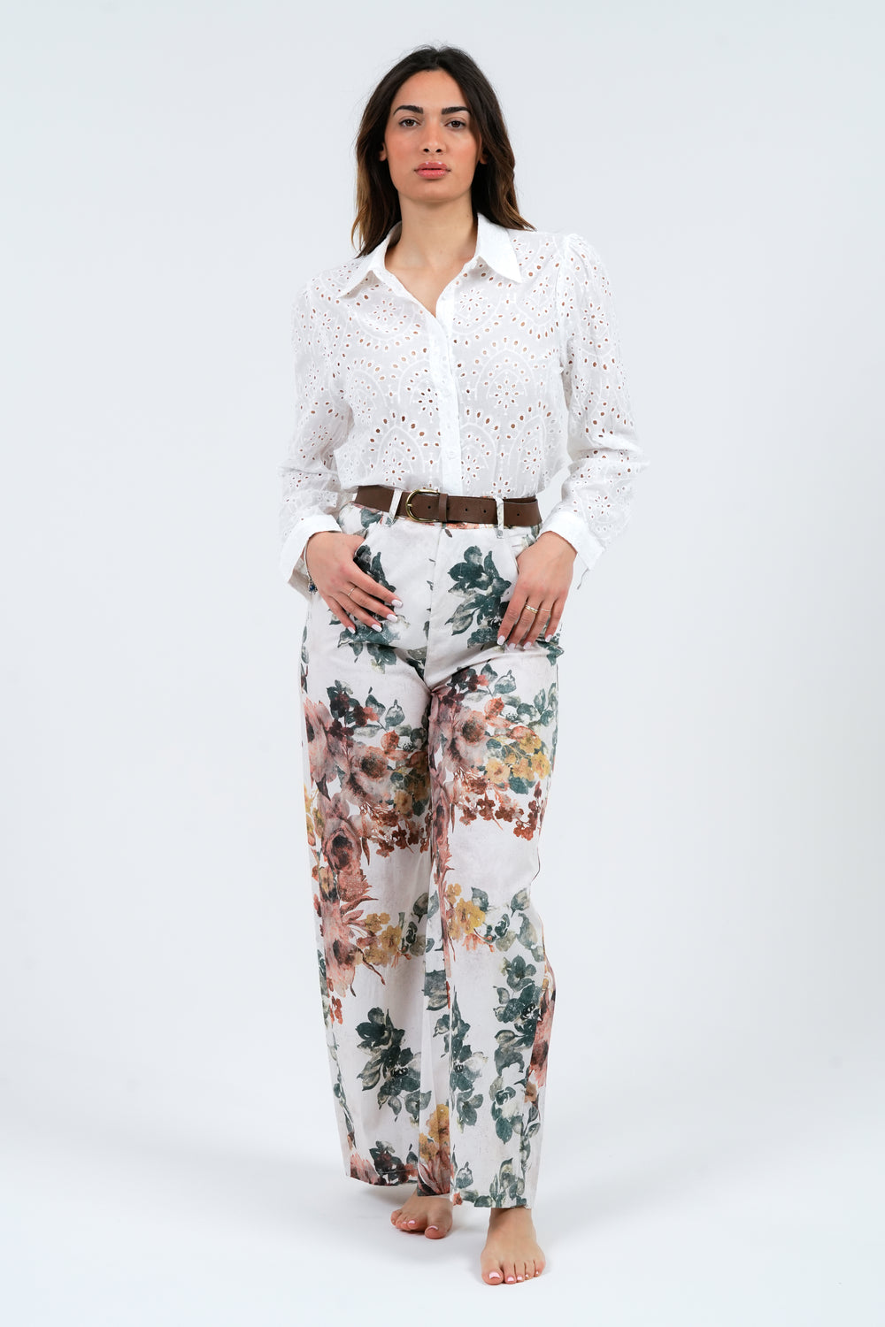 CAMICIA DONNA IN COTONE SANGALLO FIORENZA AMADORI Q845