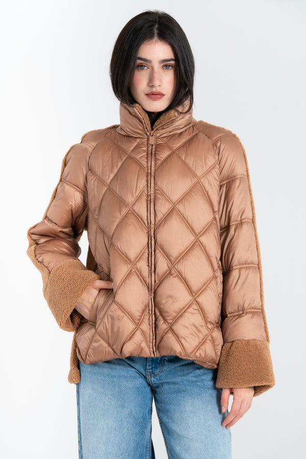 GIUBBOTTO DONNA TRAPUNTATO EFFETTO ORSETTO FIORENZA AMADORI G6827