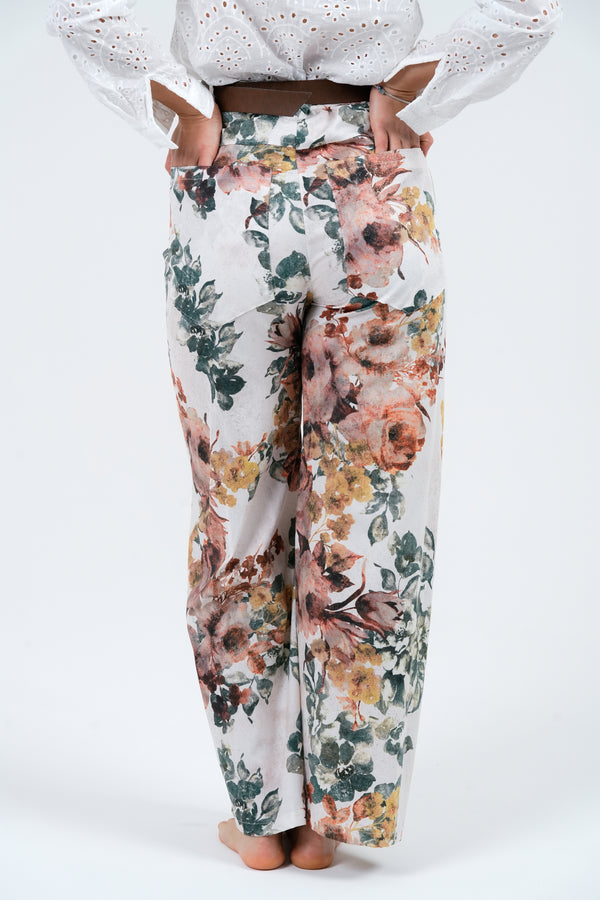 PANTALONE DONNA LUNGO FANTASIA FLOREALE FIORENZA AMADORI MP207.271