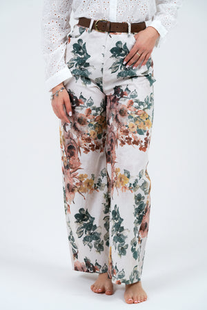 PANTALONE DONNA LUNGO FANTASIA FLOREALE FIORENZA AMADORI MP207.271