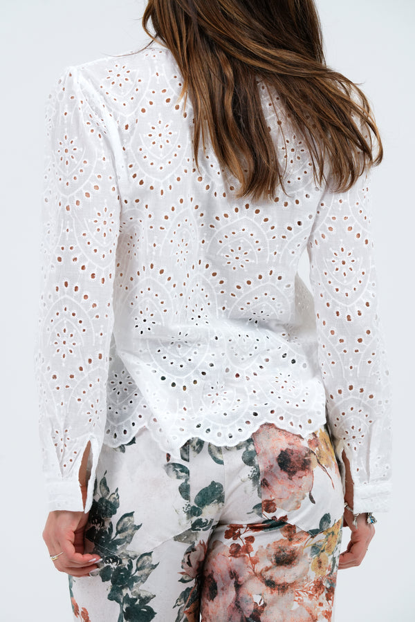 CAMICIA DONNA IN COTONE SANGALLO FIORENZA AMADORI Q845