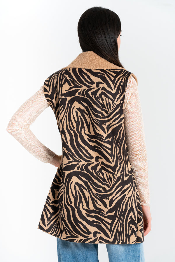 GILET LUNGO DONNA EFFETTO ORSETTO FIORENZA AMADORI 20125