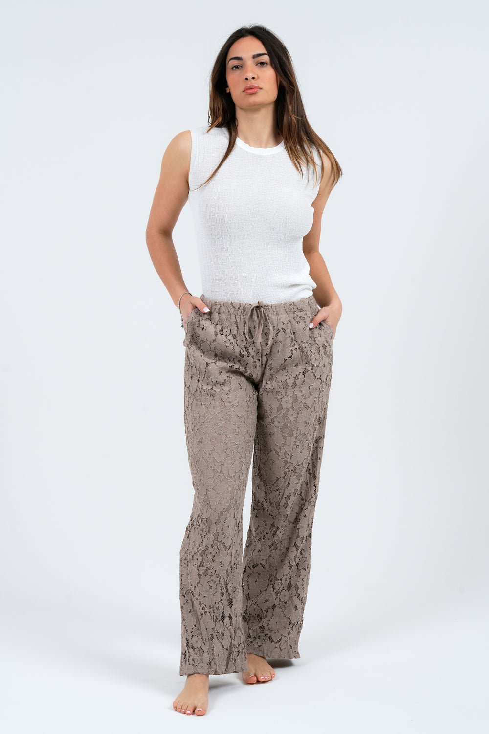 PANTALONE DONNA IN PIZZO FIORENZA AMADORI FY9063