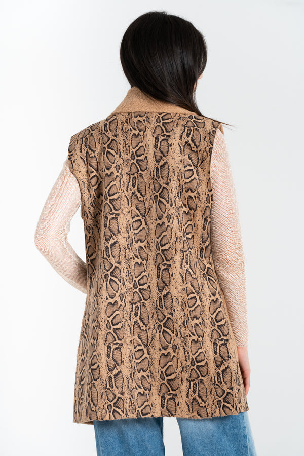 GILET LUNGO DONNA EFFETTO ORSETTO FIORENZA AMADORI 20125