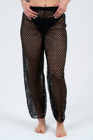 PANTALONE COPRICOSTUME DONNA A RETE SE1398