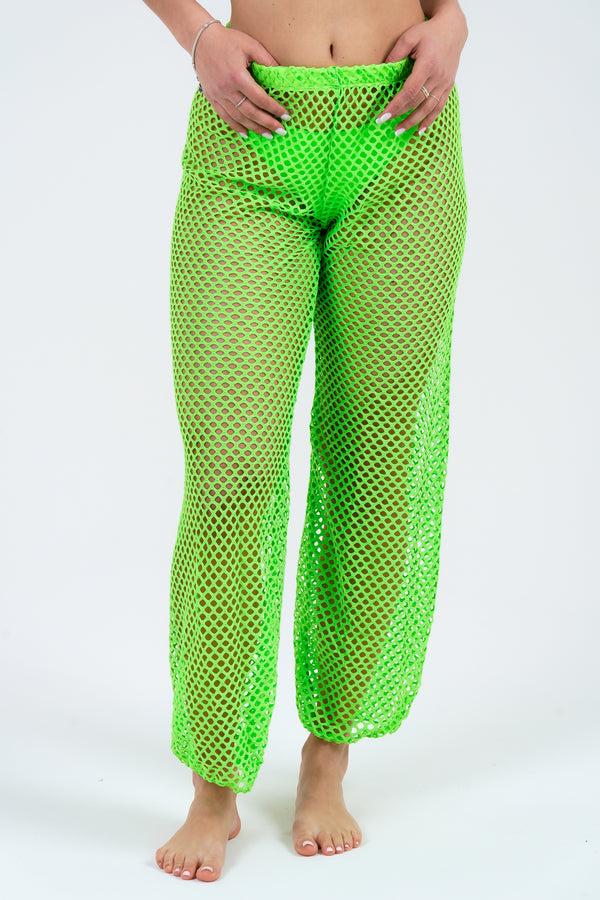 PANTALONE COPRICOSTUME DONNA A RETE SE1398