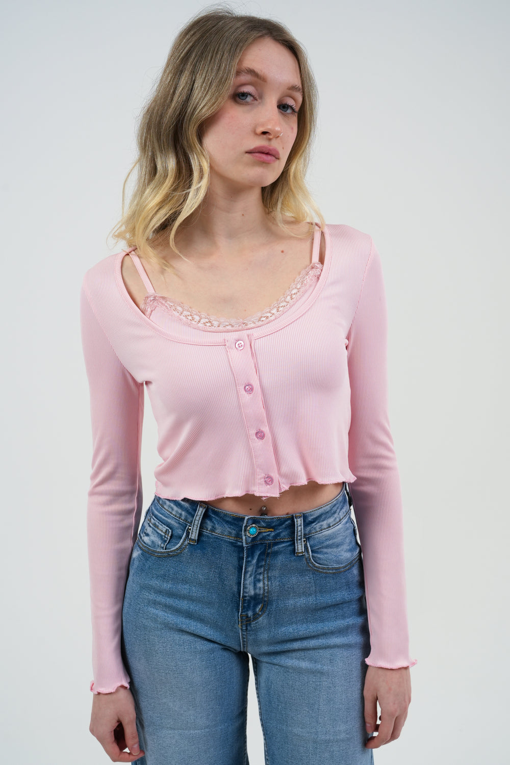 TWINSET DONNA TOP E CARDIGAN FIORENZA AMADORI L9037