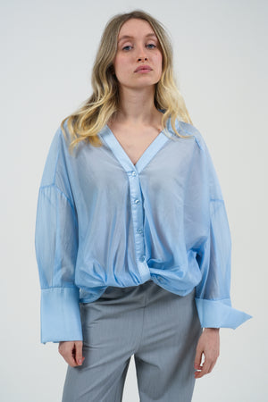 CAMICIA DONNA MANICA LUNGA SCOLLO V FIORENZA AMADORI G01559