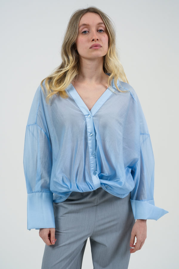 CAMICIA DONNA MANICA LUNGA SCOLLO V FIORENZA AMADORI G01559