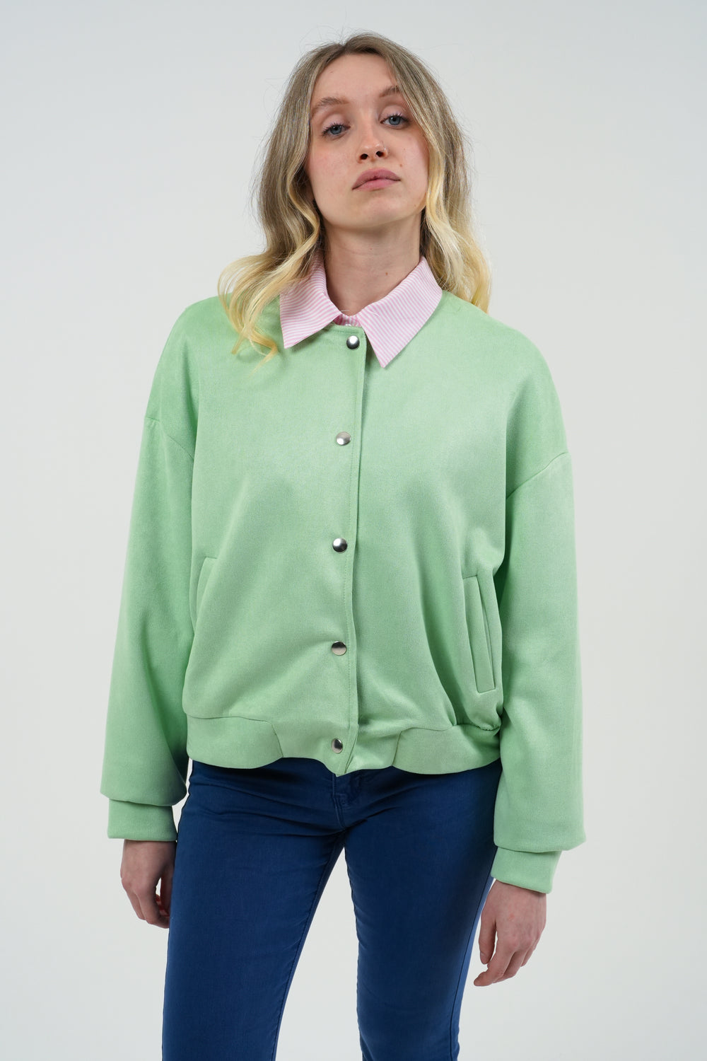 BOMBER DONNA SCAMOSCIATO PRIMAVERILE FIORENZA AMADORI 24654
