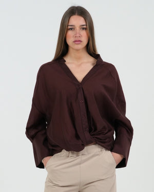 CAMICIA DONNA MANICA LUNGA SCOLLO V FIORENZA AMADORI G01559