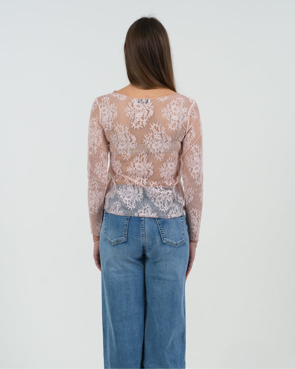 MAGLIA DONNA MANICA LUNGA PIZZO FIORENZA AMADORI MM188.722