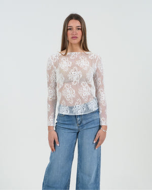 MAGLIA DONNA MANICA LUNGA PIZZO FIORENZA AMADORI MM188.722
