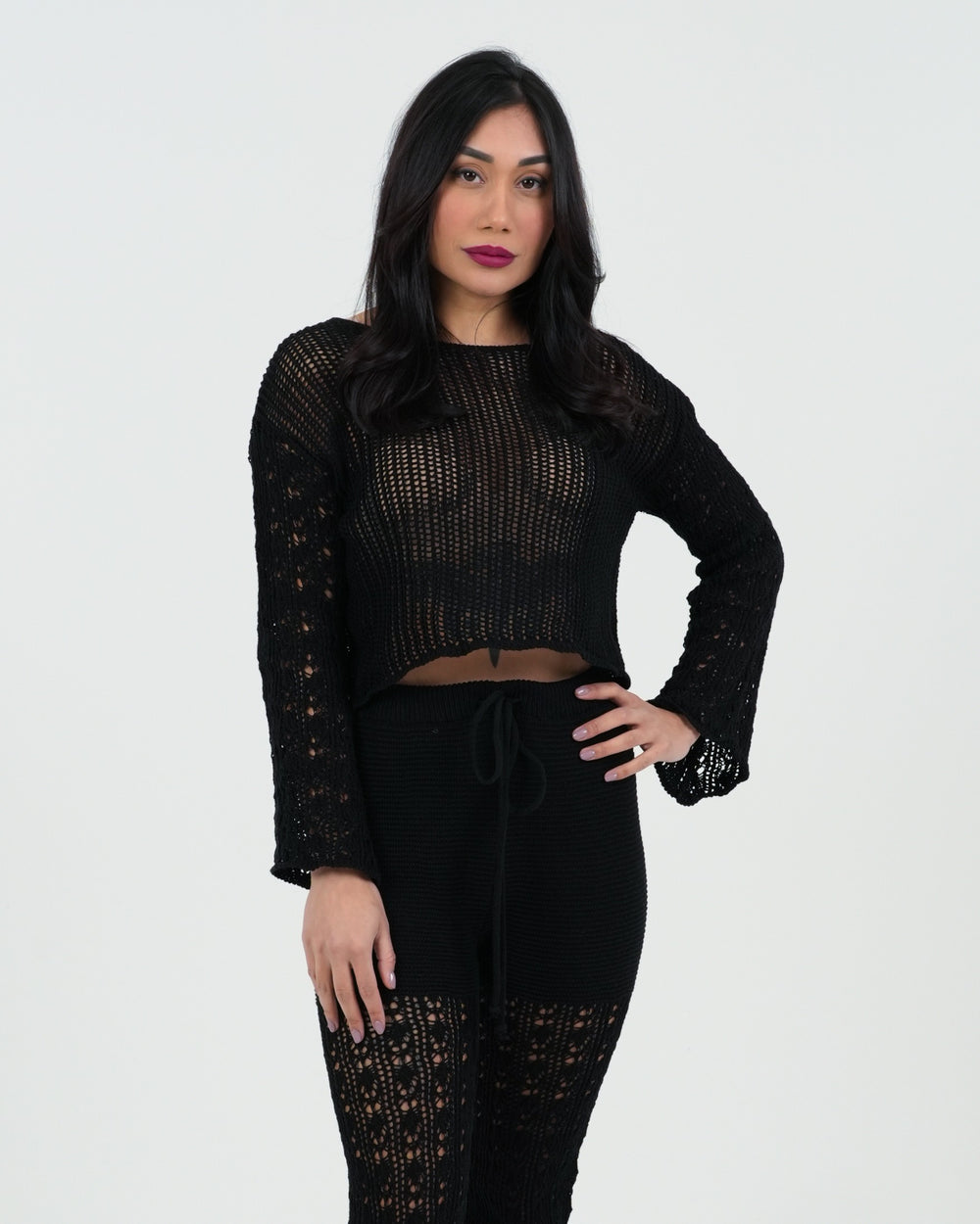 MAGLIA CROCHET MANICA LUNGA FIORENZA AMADORI 25202