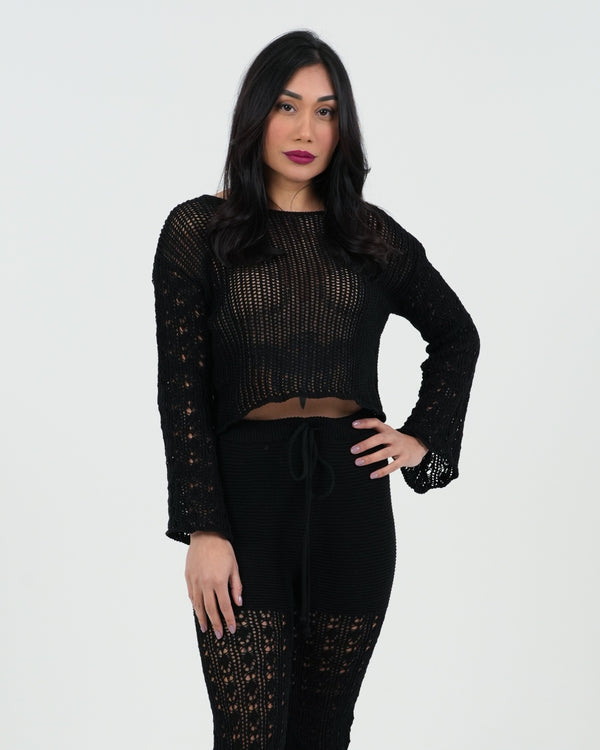 MAGLIA CROCHET MANICA LUNGA FIORENZA AMADORI 25202