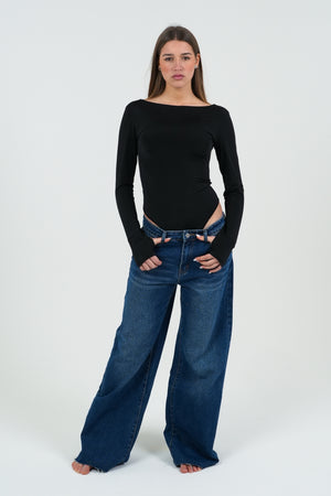MAGLIA BODY DONNA MANICA LUNGA FIORENZA AMADORI LD2411