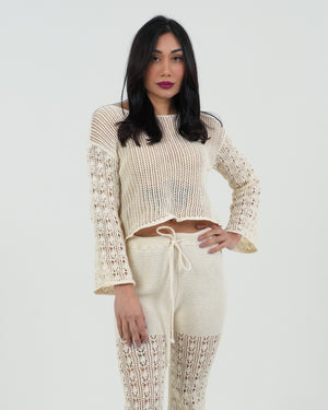MAGLIA CROCHET MANICA LUNGA FIORENZA AMADORI 25202
