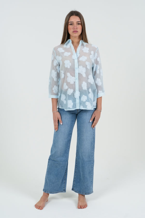 CAMICIA DONNA RICAMATA FIORENZA AMADORI 32827