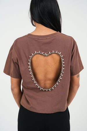 T-SHIRT DONNA CUORE MANICA CORTA FIORENZA AMADORI 8687