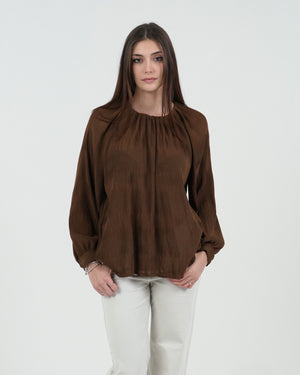 CASACCA DONNA PLISSE' GIROCOLLO MANICA LUNGA FIORENZA AMADORI 240491