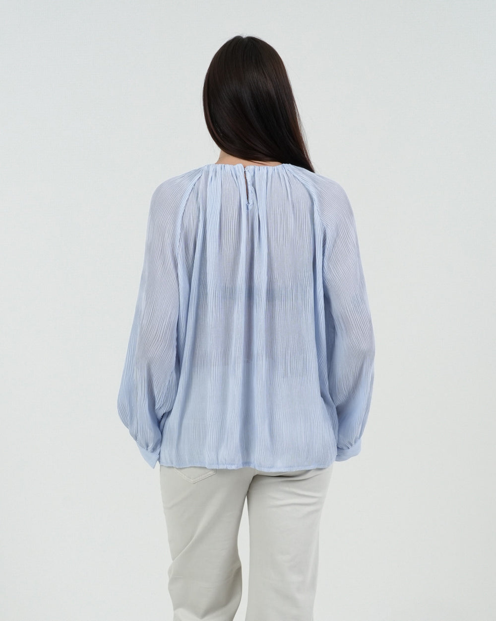 CASACCA DONNA PLISSE' GIROCOLLO MANICA LUNGA FIORENZA AMADORI 240491