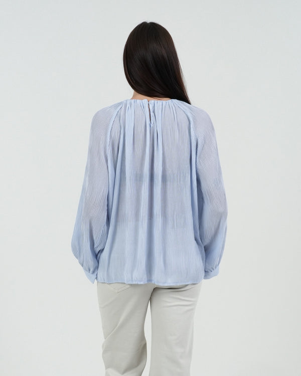 CASACCA DONNA PLISSE' GIROCOLLO MANICA LUNGA FIORENZA AMADORI 240491
