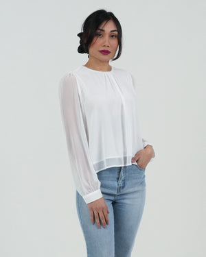 MAGLIA DONNA MANICA LUNGA GIROCOLLO SWAROVSKI 240468