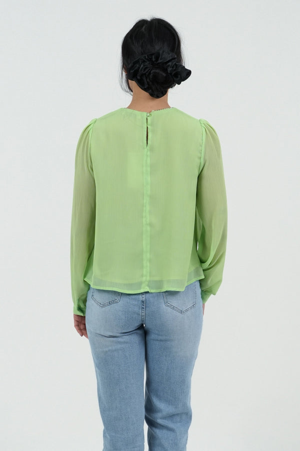 MAGLIA DONNA MANICA LUNGA GIROCOLLO SWAROVSKI 240468