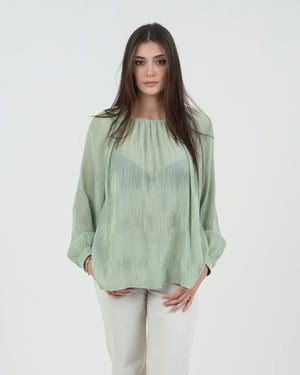 CASACCA DONNA PLISSE' GIROCOLLO MANICA LUNGA FIORENZA AMADORI 240491