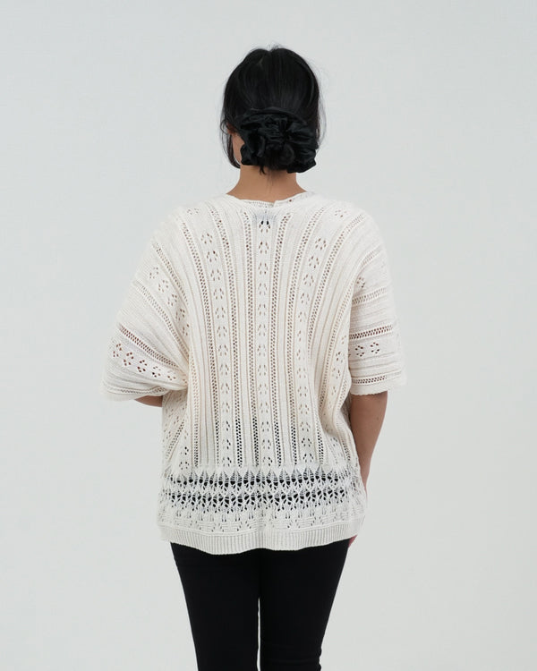 CARDIGAN DONNA RICAMATO MANICA CORTA FIORENZA AMADORI 25200